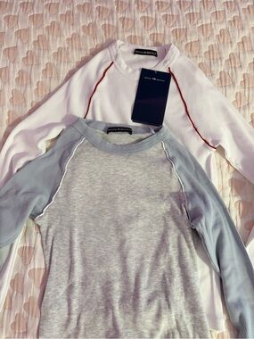 Brandy Melville Bundle of 2 Ribbed Long Sleeve Tops